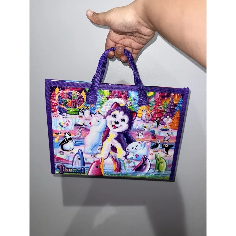 Lisa Frank TIKANNI HUSKY Trifold Portfolio Storage‎ Case Folder Activity Book E